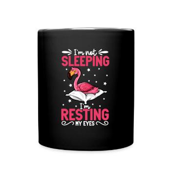 Je ne dors pas - Flamingo - Mug uni - noir - Devant