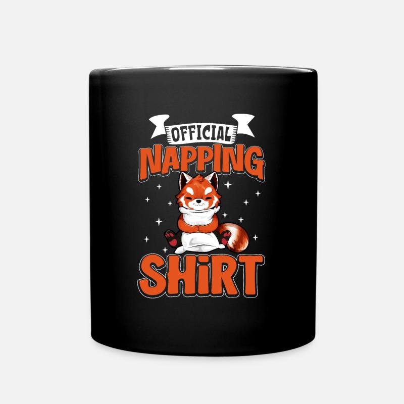 Offizielles Schlafshirt Roter Panda - Tasse einfarbig - Schwarz