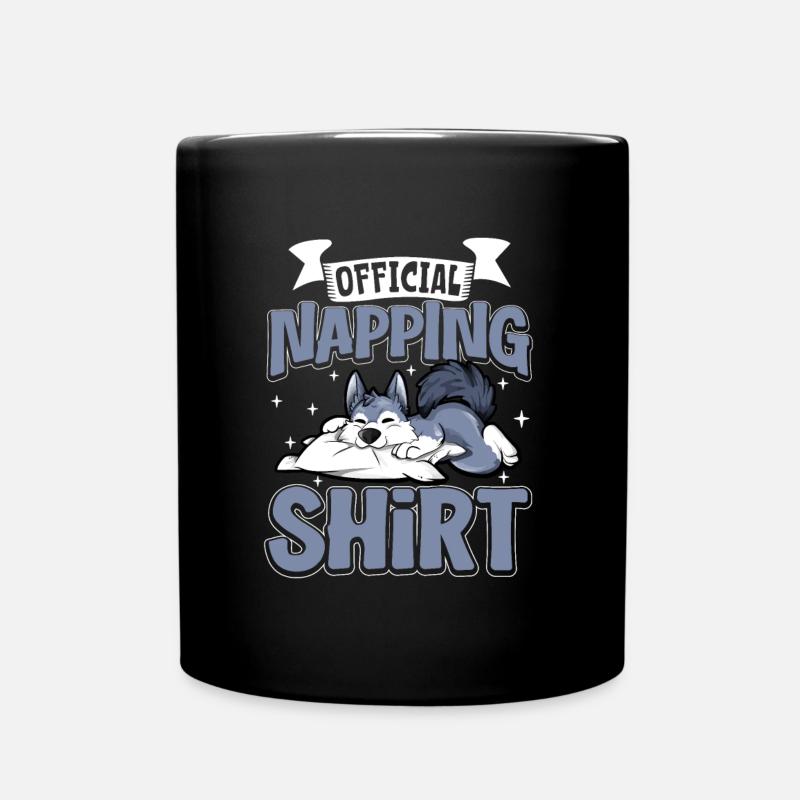 Offizielles Schlafshirt Wolf - Tasse einfarbig - Schwarz