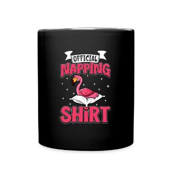 Chemise de sommeil officielle Flamingo - Mug uni - noir - Devant