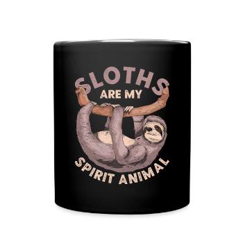Sloths are my spiritual animal Sloth - Full Colour Mug - black - Front