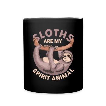 Zoo Animal Funny Gift Tropical Sloth - Full Colour Mug - black - Front