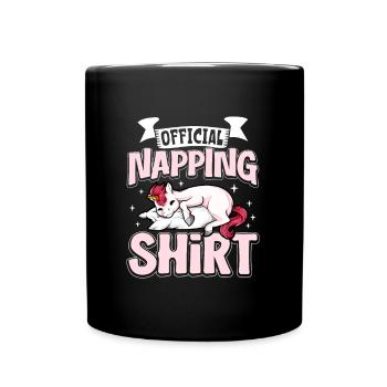 Official Unicorn Sleep Shirt - Full Colour Mug - black - Front