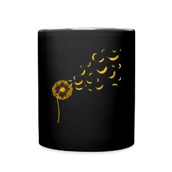 Bananen Liebhaber Obst Geschenk Pusteblume Banane - Tasse einfarbig - Schwarz - Vorne