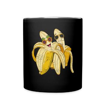 Cool Sunglasses Fruit Gift Funny Banana - Full Colour Mug - black - Front