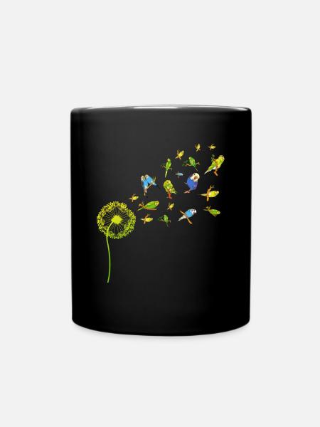 Vogelliebhaber Geschenk Pusteblume Wellensittich - Ensfarvet krus - sort