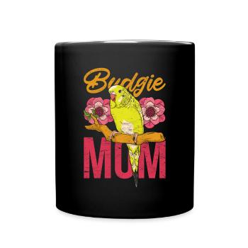 Wellensittich Mama Tier Muttertag Geschenk Vogel - Tasse einfarbig - Schwarz - Vorne