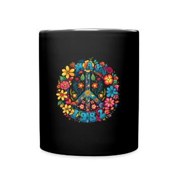 Flower Power Hippie Geburstag - Mai 1982 - Tasse einfarbig - Schwarz - Vorne