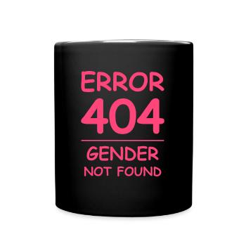 gender not found Error 404 - Full Colour Mug - black - Front