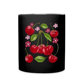 Cherry Blossoms Summer Fruit Gift Sakura Cherry - Mug uni - noir - Devant