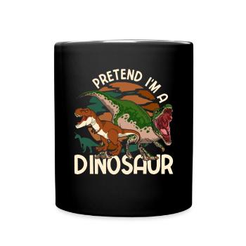Dinosaur Costume Party T Rex Gift Dino - Full Colour Mug - black - Front