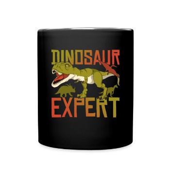 Dino Expert T Rex Funny Gift Dinosaur - Full Colour Mug - black - Front