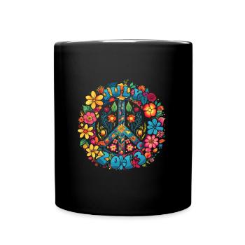 Flower Power Hippie Geburstag - Juli 2013 - Tasse einfarbig - Schwarz - Vorne