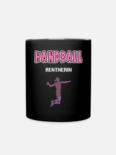 Handball Rentnerin Rente Ruhestand Handballerin - Tasse einfarbig - Schwarz