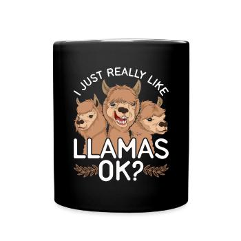 Amoureux des animaux Alpaga Animal Gift Funny Llama - Mug uni - noir - Devant