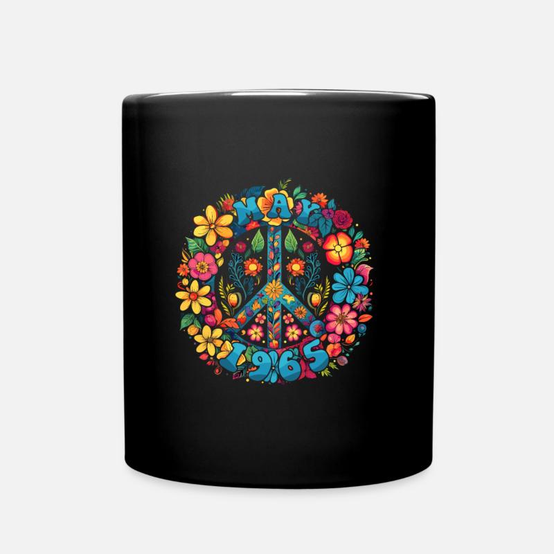 Flower Power Hippie Geburstag - Mai 1965 - Tasse einfarbig - Schwarz