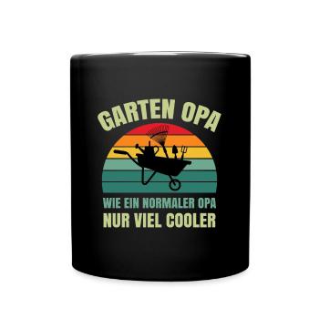 Gartenarbeit Landschaftsgärtner Garten Opa - Tasse einfarbig - Schwarz - Vorne