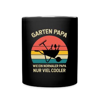 Gartenarbeit Landschaftsgärtner Garten Papa - Tasse einfarbig - Schwarz - Vorne