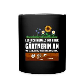 Gartenarbeit Landschaftsgärtner Garten Gärtner - Tasse einfarbig - Schwarz - Vorne