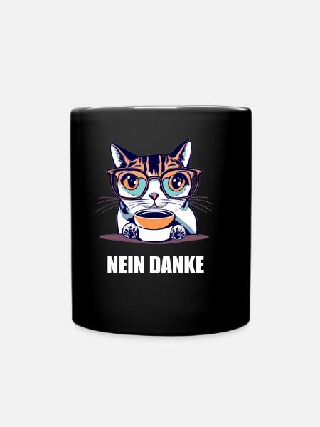 Nein Danke - Tasse einfarbig - Schwarz