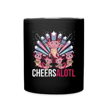 Cheersalotl Pet Gift Cheerleader Axolotl - Mug uni - noir - Devant