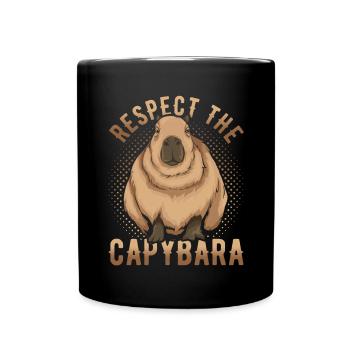 Amoureux des animaux Cadeau de rongeurs Drôle Capybara - Mug uni - noir - Devant