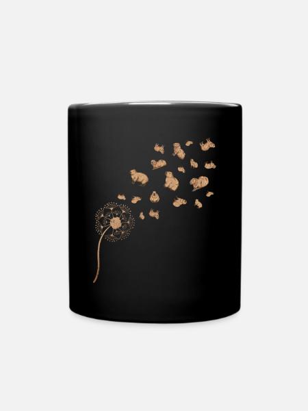 Cadeau amoureux des animaux pissenlit capybara - Mug uni - noir