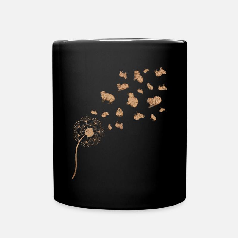 Cadeau amoureux des animaux pissenlit capybara - Mug uni - noir