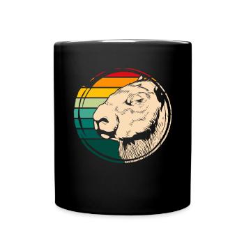 Animal Lover Rodent Gift Retro Capybara - Full Colour Mug - black - Front