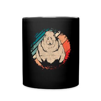 Rodent Animal Lover Gift Retro Capybara - Full Colour Mug - black - Front