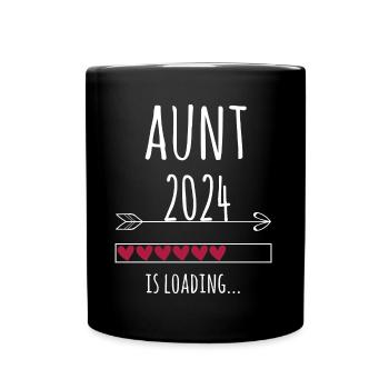 Expectant Aunt 2024 Pregnant Baby Gift - Full Colour Mug - black - Front