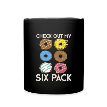 Donut Sixpack Candy Gift Donuts drôles - Mug uni - noir - Devant