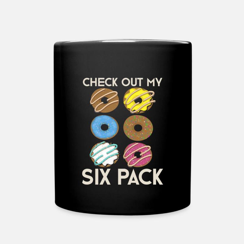 Donut Sixpack Candy Gift Donuts drôles - Mug uni - noir