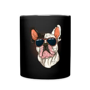 Sunglasses Dogs Frenchie French Bulldog - Full Colour Mug - black - Front