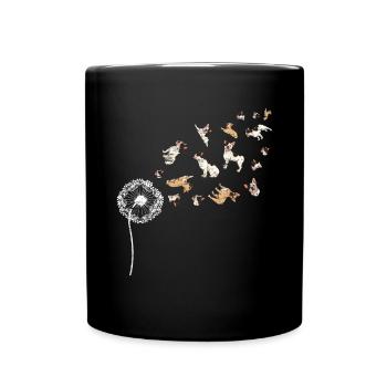Frenchie Dogs Pissenlit Bouledogue Français - Mug uni - noir - Devant