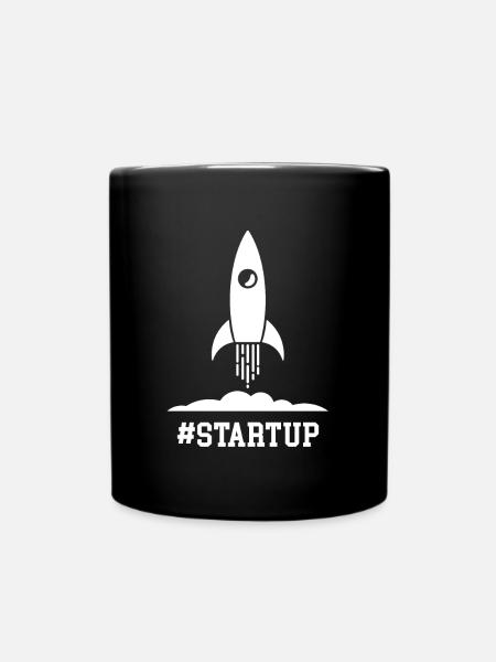 Startup gründen Unternehmer Gründer Start up - Tasse einfarbig - Schwarz