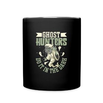 Hunting ghosts at night - ghost hunters - Full Colour Mug - black - Front