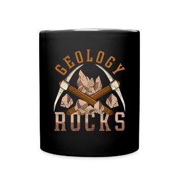 Géologie Roches Géologue Drôle de cadeau Géologie - Mug uni - noir - Devant