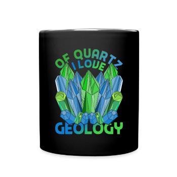 Quartz Rock Collector Cadeau Géologie Drôle - Mug uni - noir - Devant