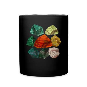 Stones Geologist Science Gift Geology - Full Colour Mug - black - Front