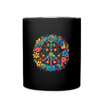 Anniversaire de Flower Power Hippie - Octobre 2019 - Mug uni - noir - Devant