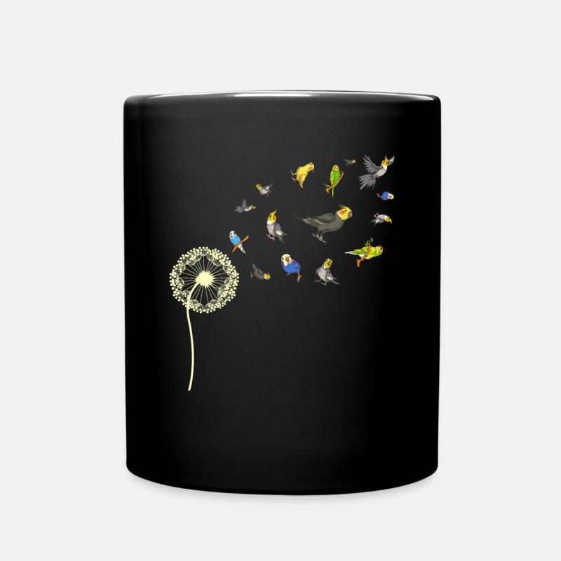 Pusteblume Ornithologe Vogel Geschenk Sittich - Tasse einfarbig - Schwarz