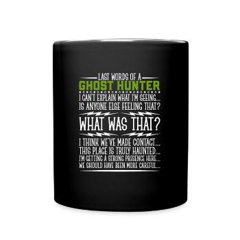 Le mot de la chasse aux fantômes - Mug uni - noir - Devant