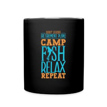 Plans de retraite - camping et pêche - Mug uni - noir - Devant