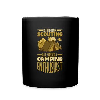 Retired Boy Scouts - Camping Enthusiast - Full Colour Mug - black - Front