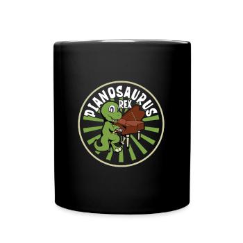 Pianosaurus Rex - TREX au piano - Mug uni - noir - Devant