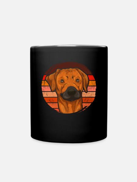 Retro Rhodesian Ridgeback - Tasse einfarbig - Schwarz