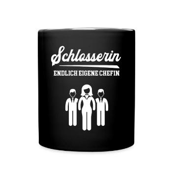 Schlosserin Chefin Selbstständigkeit Schlosserei - Tasse einfarbig - Schwarz - Vorne