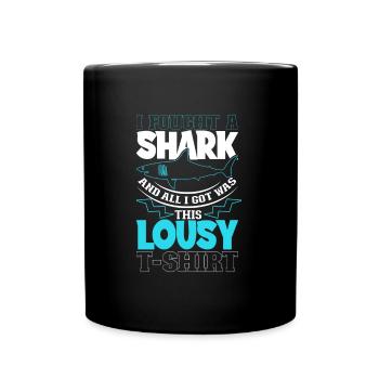 J’étais aux prises avec une attaque de requin - Mug uni - noir - Devant