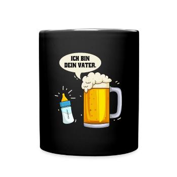 Biertrinker Bierkrug Ich Bin Dein Vater Bier - Tasse einfarbig - Schwarz - Vorne